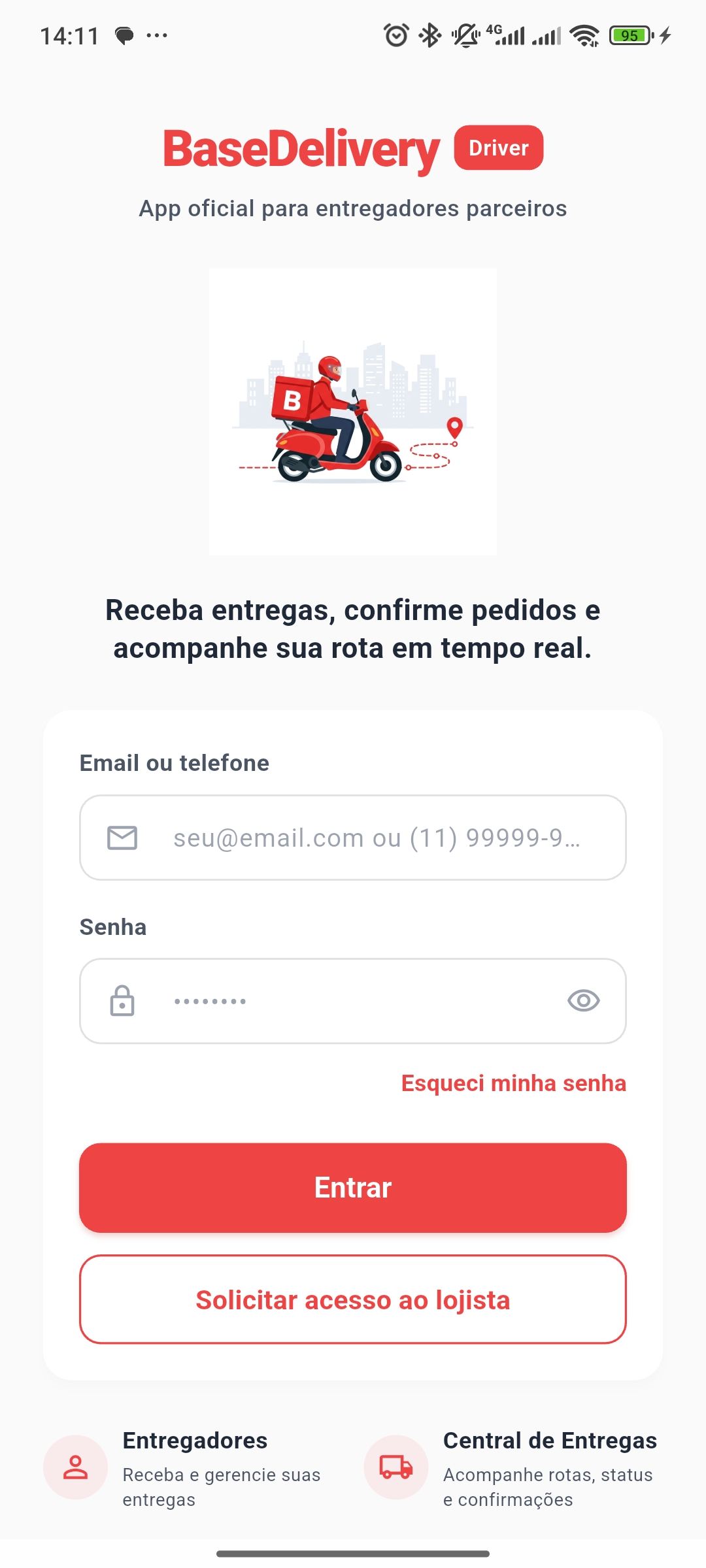 App do Entregador BaseDelivery Driver